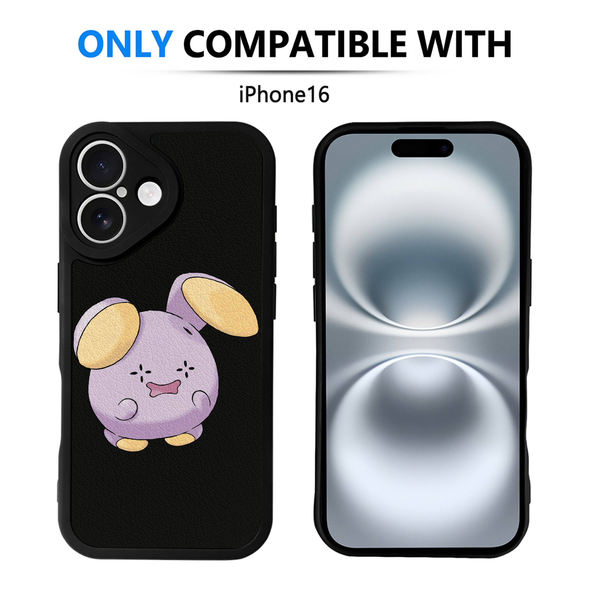 （画像用） ポケットモンスター Pokémon 【iPhone 16シリーズ対応】シリコンスマホケース（レザー調） 材質：シリコン